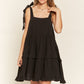 Square neck ruffle dress