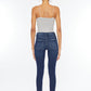 High Rise Piecing Detail Super Skinny Jeans