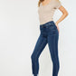 High Rise Hem Detail Ankle Skinny