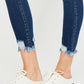 High Rise Hem Detail Ankle Skinny