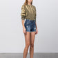 MID-RISE PREMIUM DISTRESSED SHORTS