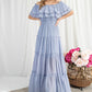 Off the Shoulder Ruffle Maxi Dress