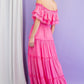 Off the Shoulder Ruffle Maxi Dress