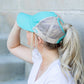 Distressed Messy Bun Hat Cap