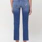 Mid-Rise Straight Crop Jeans