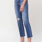 Mid-Rise Straight Crop Jeans