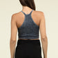 Washed Ribbed Seamless Cropped Cami Top