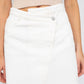 White Denim Mini Skirt