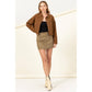 FE22F874-SUEDE MINI SKIRT WITH ZIP DETAIL