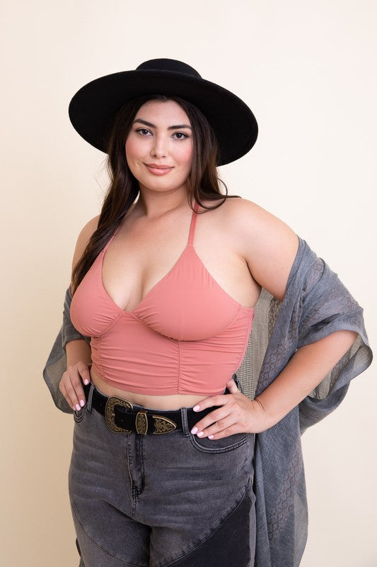 Plus Size Ruched Bralette