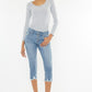 Mid Rise Capri Jean Pants