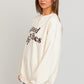 Letter Embroidery Oversized Sweatshirt