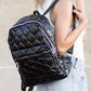 Jade Metallic Puffer Backpack