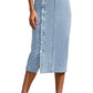 Denim midi skirt