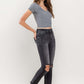 High Rise Stretch Distressed Crop Slim Straight