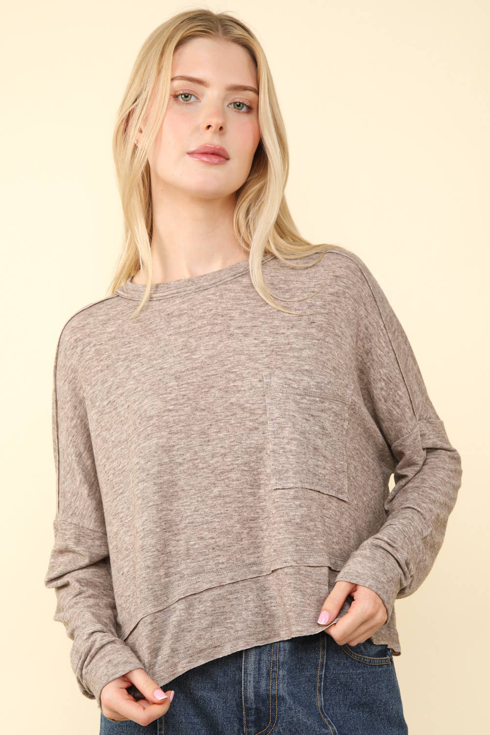 NT11330-Oversized Casual Knit Top