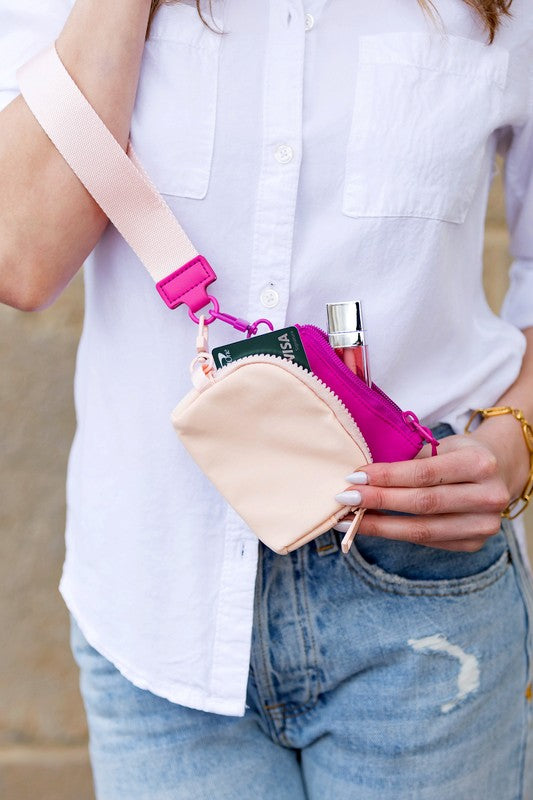 Clippable Dual Pouch Wristlet