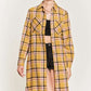 PLAID PRINT COLLAR LONG SHIRT DRESS PLUS