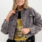 22393J - Braided Back Twill Denim Jacket