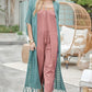 Solid Long Cardigan With Fringe