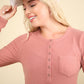 NT10047-Soft brushed solid knit casual top