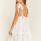 Square neck ruffle dress