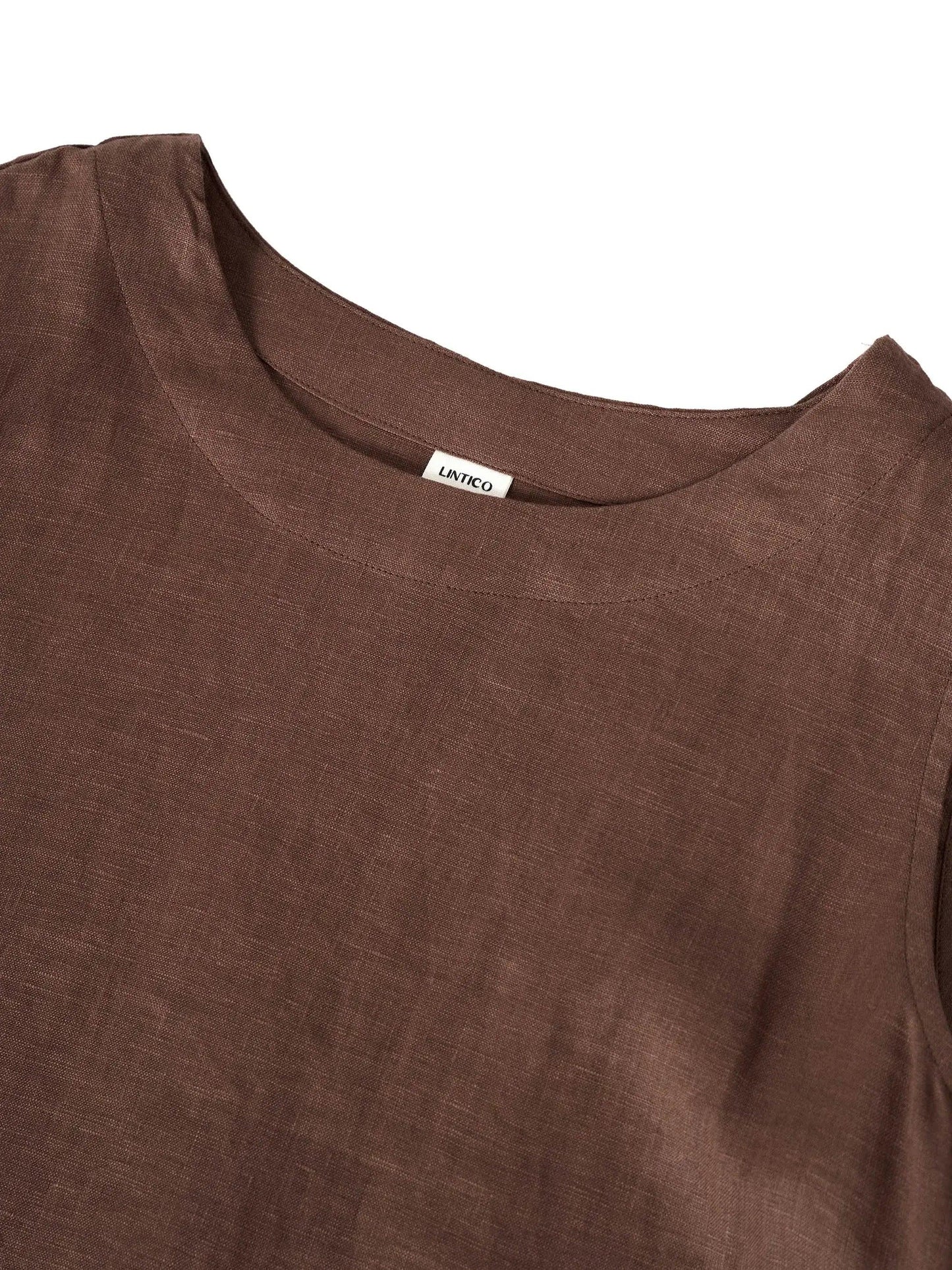 100% Linen Sleeveless Asymmetrical Hem Midi Dress – Sienna