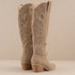 SAMARA-EMBROIDERY WESTERN KNEE HIGH BOOTS