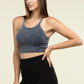 Washed Ribbed Seamless Cropped Cami Top