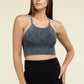 Washed Ribbed Seamless Cropped Cami Top