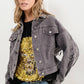 22393J - Braided Back Twill Denim Jacket