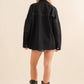 22641J  - Studded Elbow Chevron Back Oversized Twill Jacket