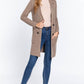 Long Sleeve Notched Collar Sweater Jacket