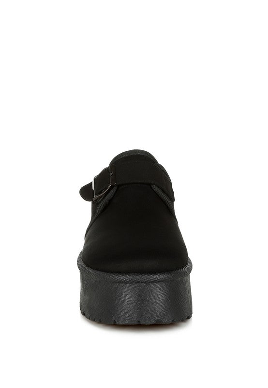 Mayfield Buckle Strap Fur Platform Classic Slip-On