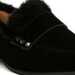 Allie Fur Trim Suede Loafers