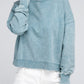 French Terry Acid Wash Boat Neck Pullover