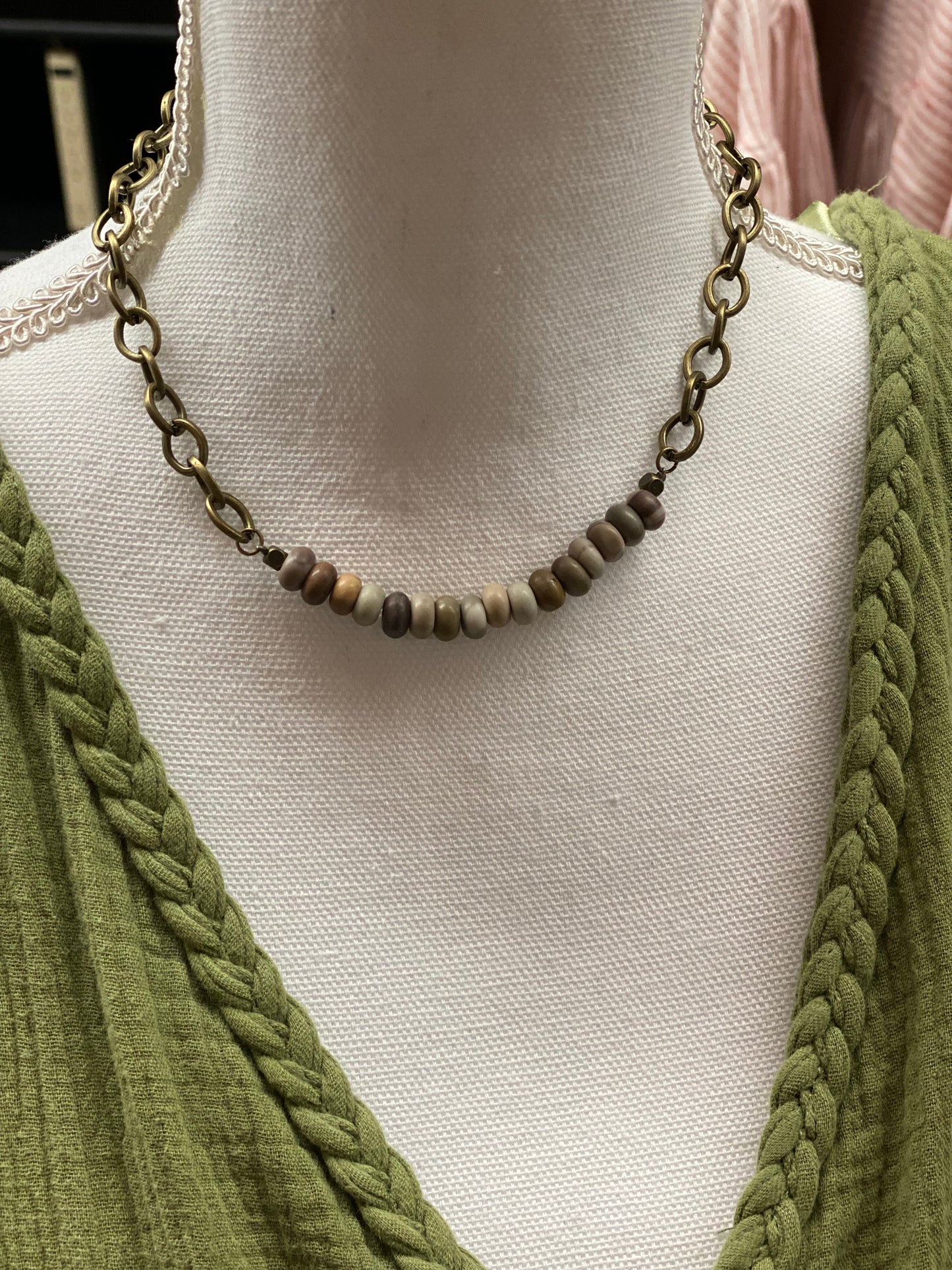 Victoria Bamboo Agate Necklace